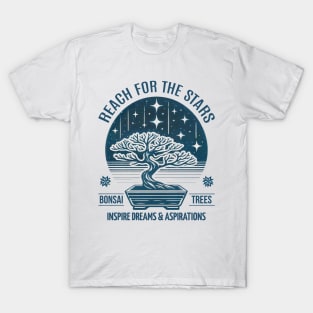 Dreams Reaching for the Cosmos: Bonsai as a Beacon of Inspiration T-Shirt